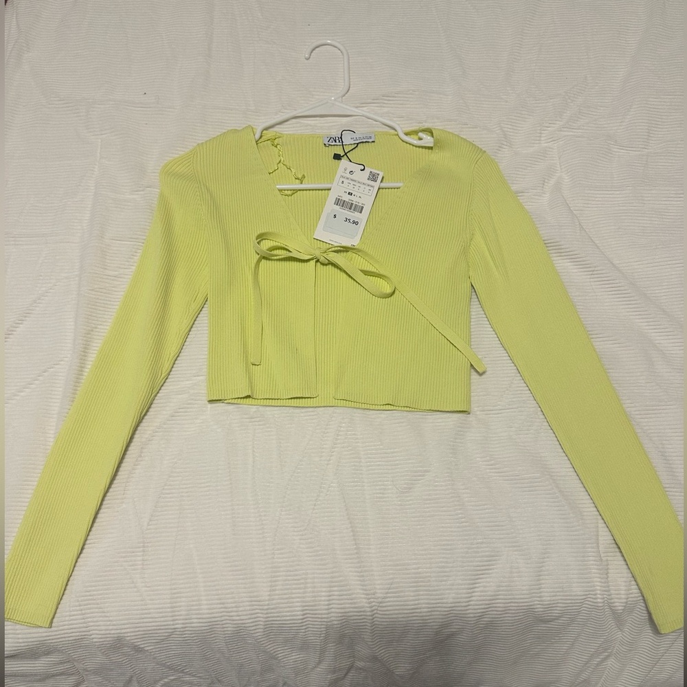 BRAND NEW Zara tie front jumper